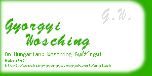 gyorgyi wosching business card